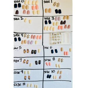 mix of KISS nails & nail charms - 90 nails, 14 charms